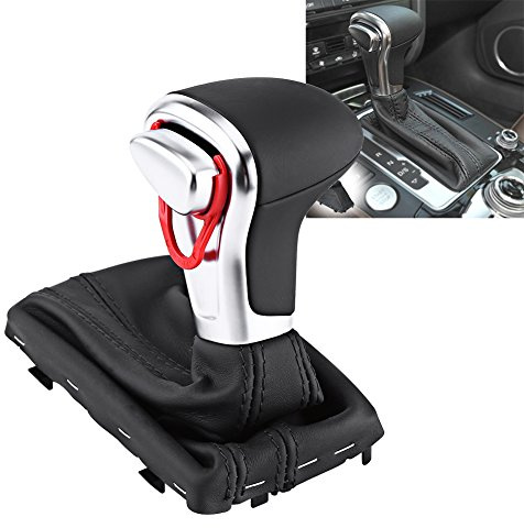Fydun Car Gear Knob Schalthebel-Boot-Kit, Schalthebelknopf und Gaiter-Boot-Abdeckung für A4L B8 B8PA B9 2009-2016, Stiefel