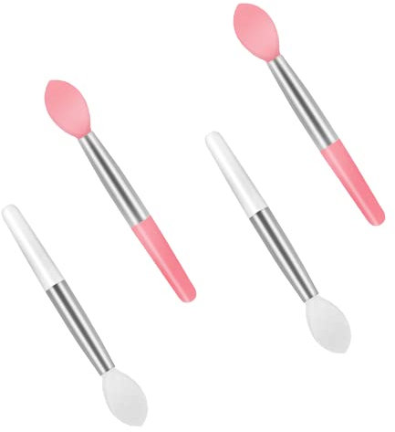 Lmyzcbzl Silicone Mini Lip Brush Set, 4 Pcs Reusable Lip Applicator Brushes