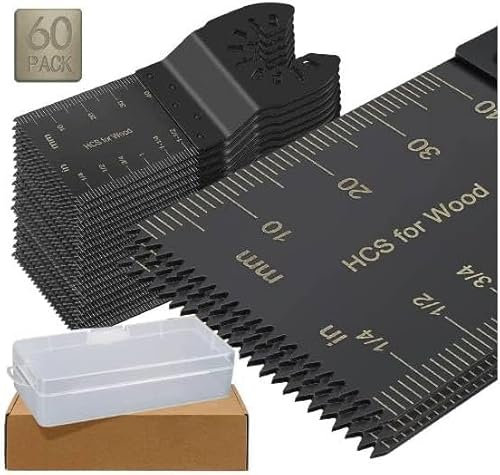Set di 60 lame per sega multitool per legno, accessori universali per strumenti oscillanti, strumento multifunzione oscillante, compatibile con multimaster porter Rockwell Cable Bosch