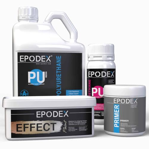 EPODEX® Metallic Brush Effect | Bodenbeschichtung | Designboden | PU Harz glänzend | Polyurethane Resin | Inkl. Grundierung | 10 Farben | Mengenrabatt