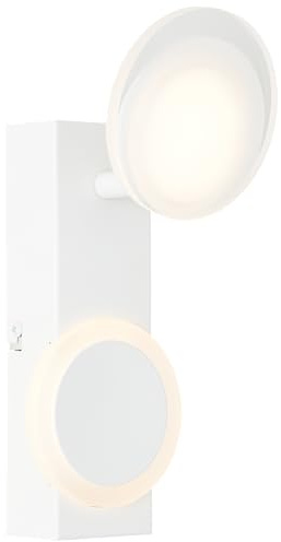 LED Wand Strahler - Wandspot im zeitlosen Design und schwenkbarem Kopf & 1 | LED Wand Strahler - Wandspot im zeitlosen Design und schwenkbarem Kopf & 1x Spot und 1x Dekolicht aus Metall/Kunststoff, in