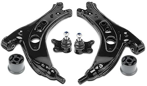 Frankberg Jeu de bras de suspension avant compatible avec Cordoba 6L2 1,2L-2,0L, 2002-2009, Fabia I 6Y2 1,0L-2,0L 1999-2008, Polo 9A 9N 1,2L-1,9L 2001-2009, remplacement # 6Q040711 51D