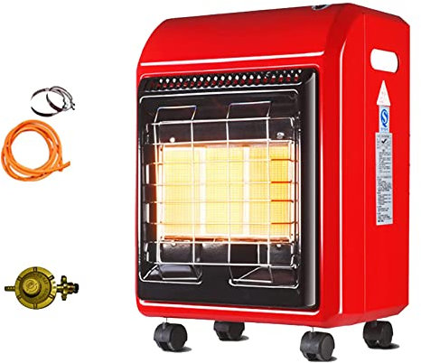 Riscaldatori ad Alta efficienza energetica, Stufa a Gas Portatile 4,2 KW Riscaldatore a Gas Calor Armadietto Mobile per Interni Piastra riscaldante in Ceramica con Ruote Viene forn