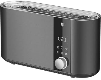 WMF Master Toaster Langschlitz Motorisiert, 2 Scheiben, XXL-Toast, Automatische Brotzentrierung, Check-Up Funktion, 980 W, Touch Bedienfeld, LED-Lichtleiste, Edelstahl Matt