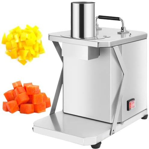 LFfwynog Cortador de Verduras de 200 W, Cortador de Verduras Ajustable para Cebolla, Verduras, rallador de Queso, Cortador de Verduras fácil de Limpiar,8mm