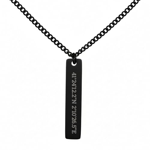 Heideman Halskette Herren Piri personalisiert Edelstahl mit Anhänger | Individuelle Gravurkette mit Wunschname oder Buchstaben – besonderes Geschenk für Männer zu Vatertag oder Jahrestag