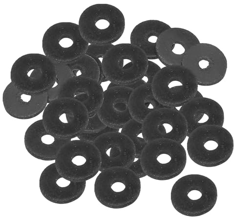 PATIKIL 40pz Rondelle Piatte in Gomma M5, Rondella Piatta 5mm ID x 18mm OD x 2mm Spessore Anello Tenuta Separatore Guarnizione per Tubo Rubinetto Tubo Acqua Bullone Fissaggio, Nero