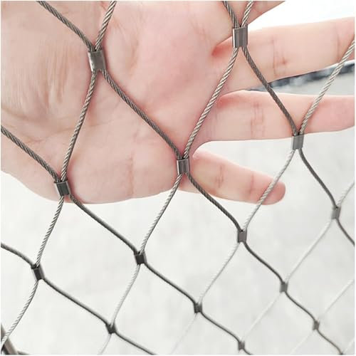 SSDDLZEQ Drahtgeflecht aus Edelstahl 304, Flexibles Edelstahlseilgeflecht, Balkon-Sicherheitsnetz, Fußballstadion, Absturzsicherung in großer Höhe (Größe: L2 x B12 m)