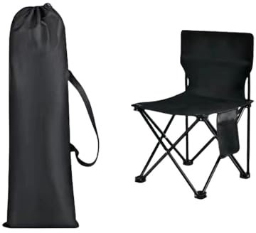 Tragbarer, faltbarer Campingtisch und Stühle, Set für Grill und Picknick, Gartentisch, schwarz, 95 x 55 x 50 cm
