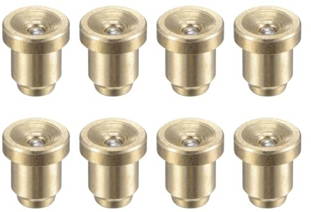 QUARKZMAN Flangia Pulsante in Ottone Tazza Olio Grasso 6mm 8pz | Oliatore a Sfere, per Sistema di Lubrificazione