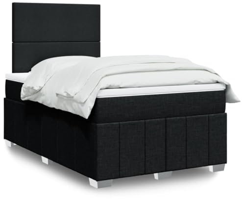 qohoio Boxspringbett mit Matratze Betten Mit Matratze Schlafzimmer Bett Boxspringbett Mit Matratze Schwarz 120x190 cm Stoff - 3291602