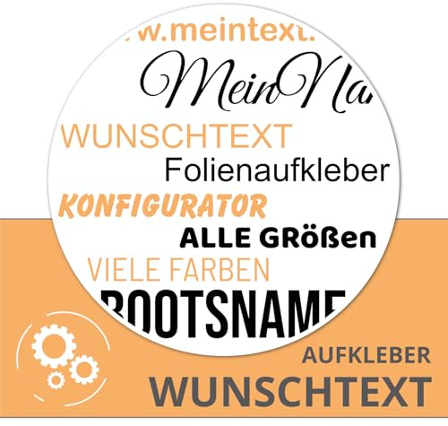 Klebe-X® Wunschtext Aufkleber Auto Motorrad - Selbst Gestalten Mit Konfigurator und Vorschau | KF Sticker Nach Wunsch Buchstaben Text Autofolie Folien