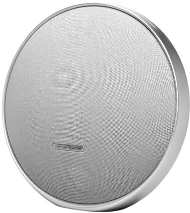 Harman Kardon Onyx Studio 9, Portable Home Bluetooth Speaker with Auracast Multi-Speaker Connection, Adaptive Self-Tuning, Constant Sound Field Technology, USB Charging Port, 8-Hour Battery, Grey