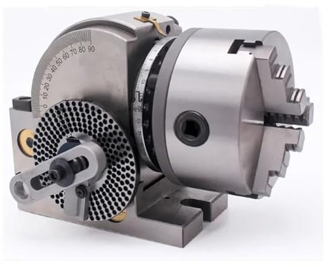 MJINA Cabezal Divisor Universal for fresadora CNC con Cola, Cabezal Divisor Universal for fresadora CNC de precisión BS-0 con Mandril de 3 mordazas de 100 m(125 Chuck no Tail)
