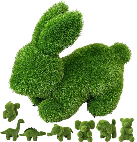 Suinga Figurine de gazon artificiel lapin 29 x 53 x 40 cm Idéal pour jardin, terrasse et maison