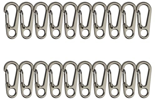 Temlum 3,3 cm Mini Karabiner Set, Aluminium Karabinerhaken, Karabiner Klein Schlüsselanhänger Haken für Camping, Reisen, Wandern