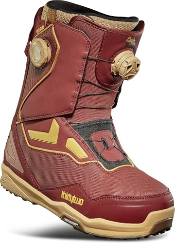 ThirtyTwo TM-2 Wide Double Boa Merrill Snowboard Boots - Snowboard Boots with Dual-Zone Lacing & Grippy Outsole - Brown - Size 10