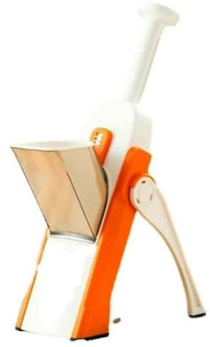 Daily-Max MAX-6021 Mandolina Affettatrice Manuale – Uso Domestico, Lame Protette, Spessore Regolabile, Pieghevole. (Arancione)