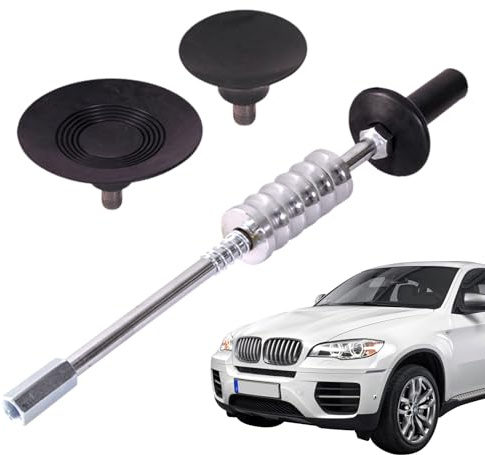 Extractor De Abolladuras Por Succión – Herramienta De Reparación De Carrocería De Goma Metálica, Potente Removedor De Aboladuras De Automóvil Con Doble Copa, Mango Largo, Kit De Fijación De