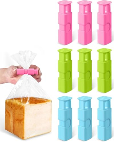 HUVZOR 12 pièces Pinces pour Sacs, Pinces pour Aliments, Pinces pour Sacs d'épicerie réutilisables, Pince pour Fermer Sachet Alimentaire, Pinces pour Fermeture de Pain