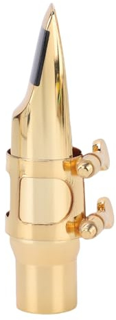 Funien Ensemble D'embouts de Saxophone Alto, Embout C-6 en Laiton doré avec Capuchon et Ligature, pour Variations Tonales