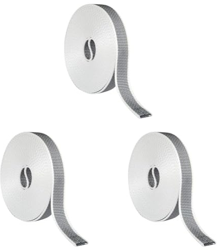 Amig - Cinta para Recogedor de Persianas Enrrollables - Cuerda de Repuesto para Carrete de Persiana de Toque Suave y Rígido - Resiste Rayos UV y Abrasión - Color Blanco/Gris - Medidas 22 mm x 6 m