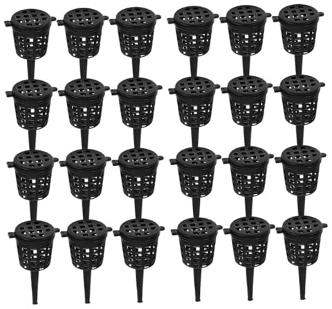 SHOWERORO Cesta para Fertilizante de 120 Piezas con Tapa Portátil para Acuarios y Jardinería Vasos Nutritivos para Orquídeas y Bonsáis Herramienta de Fertilización para Plantas Acuáticas