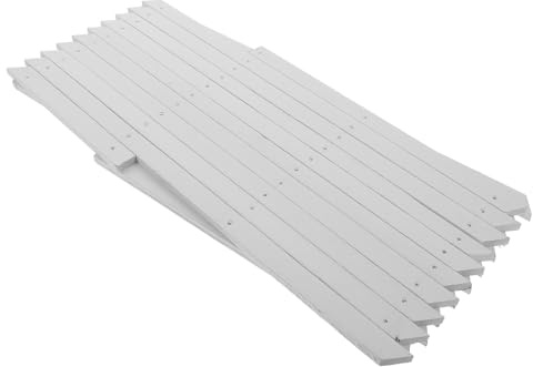 jojofuny Treillis Bois Extensible Support Plantes Grimpantes pour Jardin et Terrasse, Panneau Mural Décoratif Bois Blanc H44, Structure Résistante Imputrescible, Filet de Jardinage