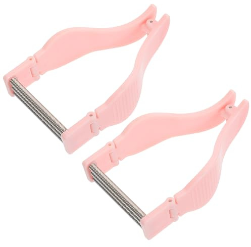 Tofficu Depiladora Facial Muelle para Mujeres 2 Piezas Rosa, Protección para Tejido Cutáneo, Adecuada Tipo de Tejido, Adecuado para Uso Diario en Mejillas y Vello Facial