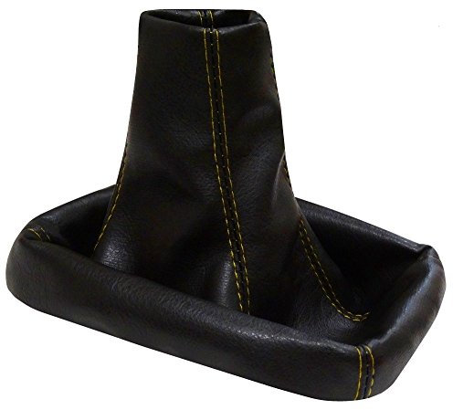 AERZETIX - Soufflet de Levier Vitesse en Simili Cuir Coutures Jaunes