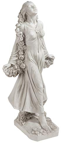 Design Toscano KY47018 Flora Statue de la Divine patronne de Jardin Blanc cassé 37 x 37 x 77,5 cm