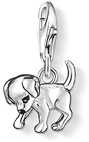 Thomas Sabo Charm Club Colgante charm para mujer en forma de perro cachorro, plata de ley 925, 0885-007-12. (1 cm.), Puppy Charm