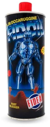 Fidea - Antiruggine Fidoil - Bloccaruggine Oleoso Protettivo per Metalli, Vernice Antiruggine Per Ferro blocca la ruggine, Smalto protettivo, blocca avanzamento ruggine - 1 litro