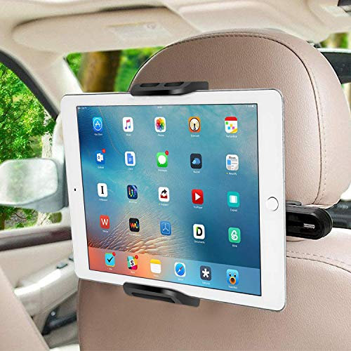 SUCESO Supporto Tablet Auto Poggiatesta Supporto per Smartphone Rotazione a 360 Gradi Porta Tablet Auto Universale per 4-11 pollici iPad Pro Mini Air,Phone,Samsung Galaxy Tab,Switch,Kindle ecc-Nero