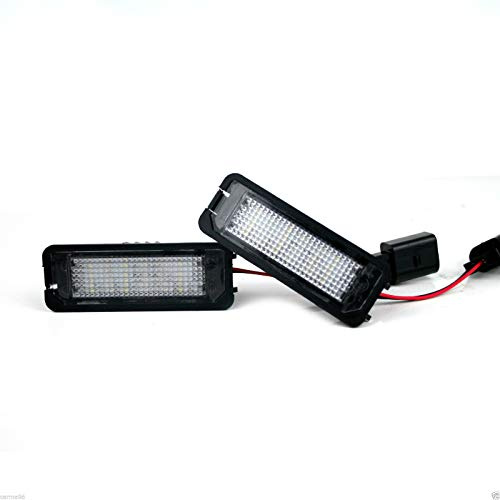BLUETECH Premium LED Kennzeichenbeleuchtung Kennzeichenleuchte Xenon-Optik .Kompatibel mit VW GOLF 4, 5, 6, 7, PASSAT, POLO, SCIROCCO, PHAETON, EOS, NEW BEETLE, LUPO