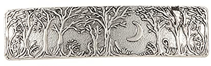 Dreamtimes Haarspange Große Handgefertigte Metallspange Französische Haarspange Vintage Retro Wald Mond Schutz Haarnadel Damen Mädchen Mode Haarschmuck Geschenk (Vintage-Silber)