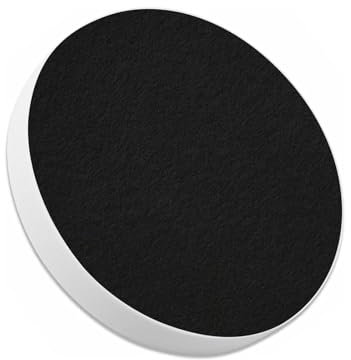 platino24 Schallabsorber COLORE aus Basotec G+ I Akustikpaneele mit Akustikfilz I Wand-Paneele mit 1 Kreis in Schwarz I Akustikplatten zur Schalldämmung in Büro, Studio & Wohnung