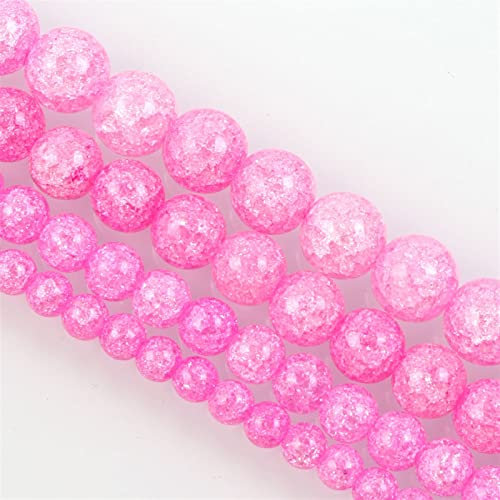 XIJIAJIA Rose Pink Quartz Crystal Pearl Glass Beads,Natural Stone Beads Agate Beads For Jewelry Making (Color : Burgundy, Item Diameter : 10mm 38pcs)