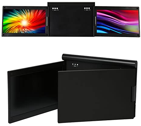 Monitor Portatile per Laptop, Display IPS Full HD 1080P da 13,3, Estensore Schermo Doppio Triplo Monitor con Tecnologia HDR, Schermo Triplo per Laptop da 13,3 - 16,5, Compatibile con Laptop, PC(X50)