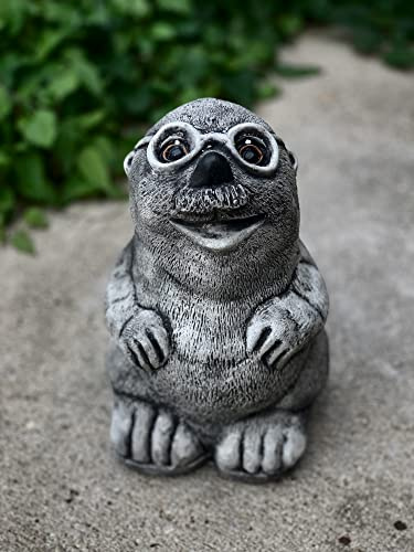 OLOMA Vater Maulwurf Statue für Haus und Garten Dekoration Beton Opa Figur Outdoor Stein Tier Hinterhof Zement Dekor Lustige Maulwurfskulptur Haus Garten Ornament Stein Hof Dekoration