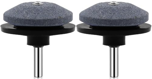 Lot de 2 aiguiseurs de lame de tondeuse à gazon universels pour perceuse électrique Noir