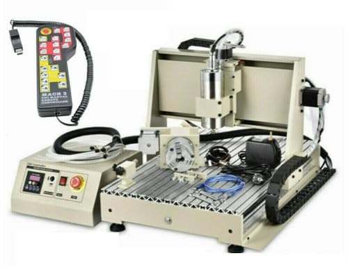 CNC 6040 Fraiseuse en métal avec 4 axes USB 1,5 kW Machine à graver Routeur Outil de gravure DIY Mini fraiseuse pour métal, bois, verre, pierre