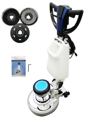 WYDDDARY 1100W Floor Polisher Commercial Floor Scrubber Machine Carpet Buffer Scrubber with 3gal Water Tank and 18 Base 175Rpm 110V