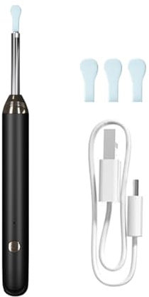 Ear Wax Removal Kit Earwax Remover Tool with Camera 720P HD Otoscopes 2 Million Pixel HD Otoscopes Ear Cleaner with 6 LED Lights Waterproof Wax Remover WiFi Ear Pick Cleaning Tool (White)