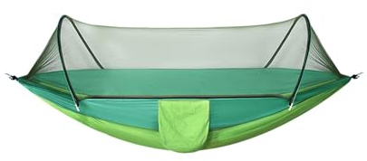 Hamac de Camping，Hamac avec Moustiquaire，Hamac de camping ultra-léger，Hamac Suspendu，portable，Ultra-léger Hamac Voyage for Extérieur Jardin Camping，bleu，vert，brun(Green,260 * 140cm/102.4x55.1in)