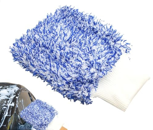 Auto-Reinigungshandschuhe | Kratzfreier doppelseitiger Mikrofaser | Waschhandschuh | Mitts Tools Hochwertige Chenille Kratzfreie Autowaschhandschuhe Autowäsche Winterwasserdicht