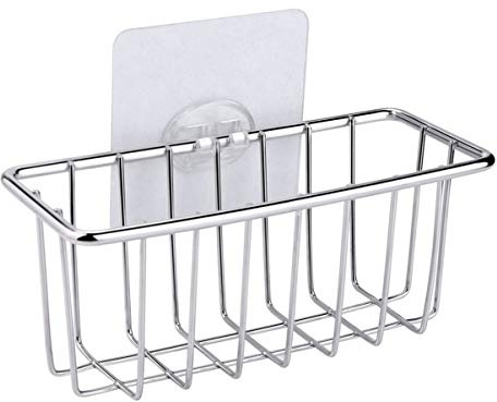 ABOOFAN Soporte para Esponjas De Acero Inoxidable con Drenaje Rápido Estante Autoadhesivo para Cocina Organizador De Pared para Fregadero Almacenamiento Compacto y Antióxido