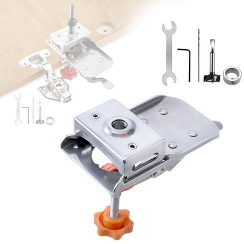 Bohrschablone Möbelbau, Topfband Bohrschablone, 35MM Einstellbarer Rand Schneller Clip Möbelscharniere Für Holzbearbeitungs, Kleiderschrank, Türscharnier, Stanzwerkzeuge
