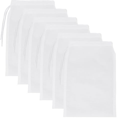 HJZHII Lot de 6 Sacs filtrants pour Aquariums, 23 x 12,7 cm Sacs filtrants en Filet à Haut débit, Fine avec Fermeture éclair en Plastique pour granulés de Charbon Actif, Aquariums