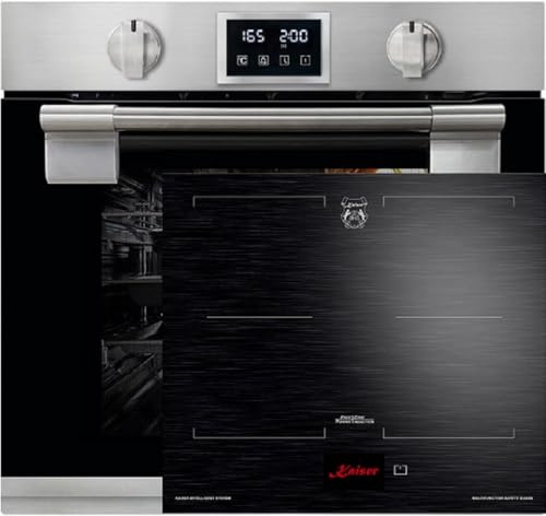 Kaiser spis set EH 6337 lyxig pyrolys inbyggd ugn 60 cm induktionshäll 60 cm KCT 6140 FI, FREE ZONE med 2 FLEX induktionszoner TFT-display